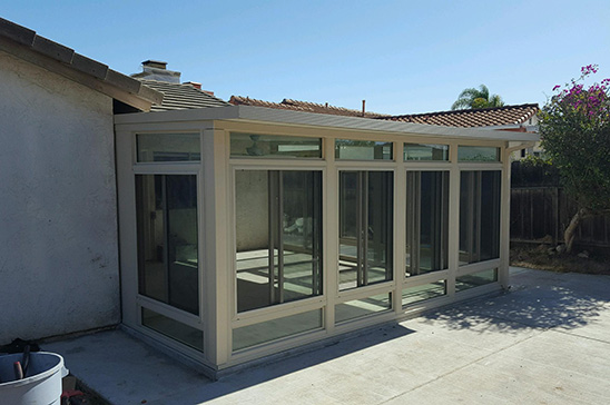 Exterior Sunroom Curved Eave California