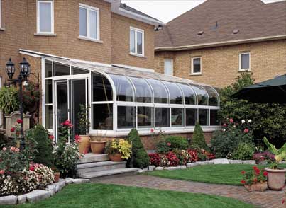 Interior Sunroom Curved Eave California